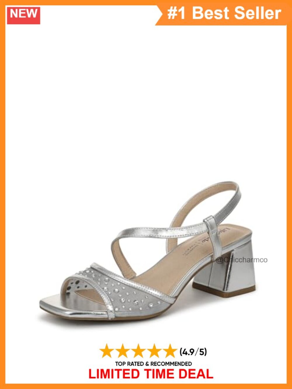 Cheyenne Slingback Dress Sandals Block Heel Open Toe Faux Leather PU Platform